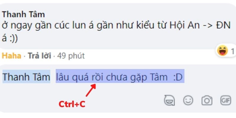 Coppy phần bình luận bạn muốn đổi in đậm chữ trên facebook