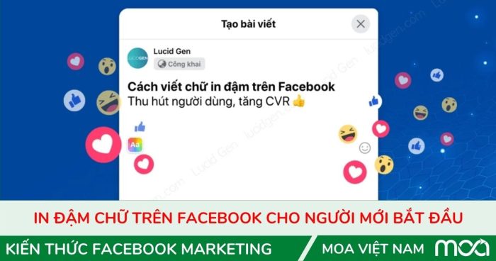 In Đậm Chữ Trên Facebook