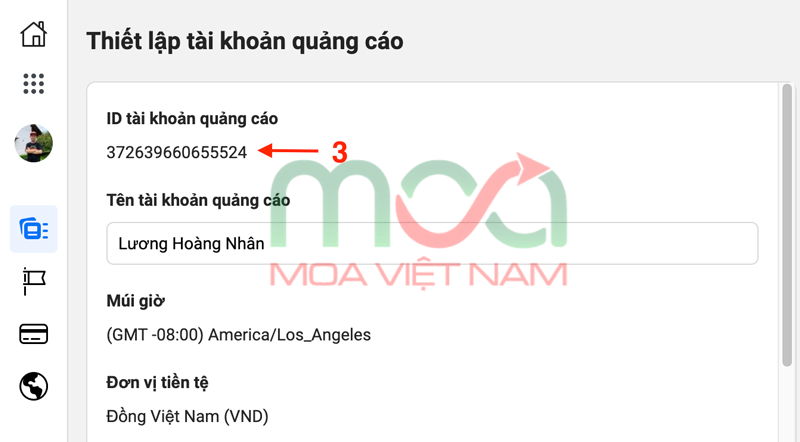 ID tài khoản quảng cáo