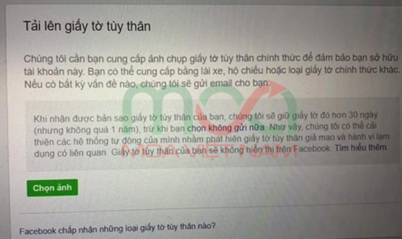 Tải giấy tờ tùy thân 