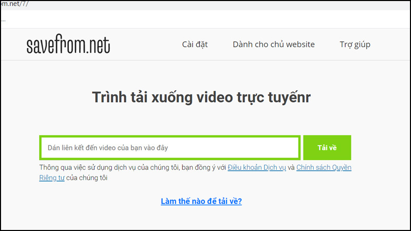 nhập url